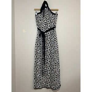 Women's Halter Tie Neck Neutral Poppy Sweaterknit Midi Dress DVF x Target Size M